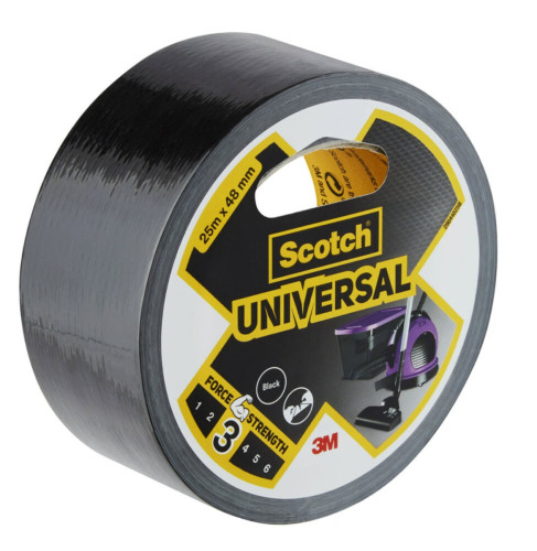 Rollo cinta americana universal 2904 negro 48MM x 25M scotch 7100205219