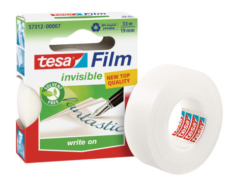 Cinta adhesiva ecologica apta para escritura 19MM.X33M. transparente tesa 57312-00008-08