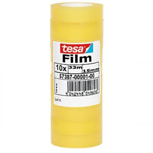 Torre 10 rollos cinta adhesiva standard 15MM.X33M. transparente tesa 57387-00001-01