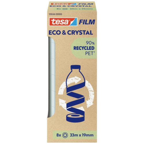Pack 8 cintas adhesivas tesafilm eco&premium 33:19 tower tesa tape 59044-00000-00