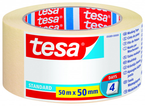 Cinta de pintor standard para profesionales 50MM.X50M. tesa 05089-00000-02