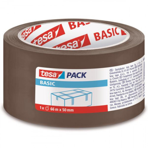 Pack 6 cintas de embalaje basic 50MM.X66M. marron tesa 58571-00000-00