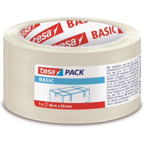 Pack 6 cintas de embalaje basic 50MM.X66M. transparente tesa 58570-00000-00