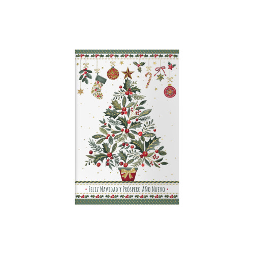 Tarjetas de felicitación navidad - tamaño 11,5 x 17 cm - modelo árbol dohe 70007