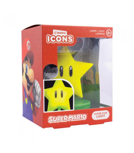 Lámpara icons estrella super mario 12 cm paladone redstring PP6361NNV2