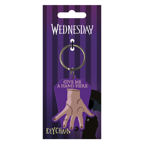 Llavero goma choca la mano wednesday pyramid international redstring RK39476C