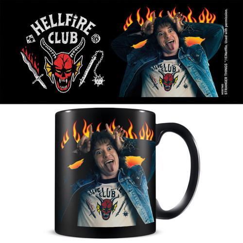 Taza hellfire club & eddie negra 315 ml pyramid international redstring MGB27682