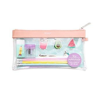 Kit de estuche transparente pvc "para apuntes que molan" mr.wonderful WOA09499ES