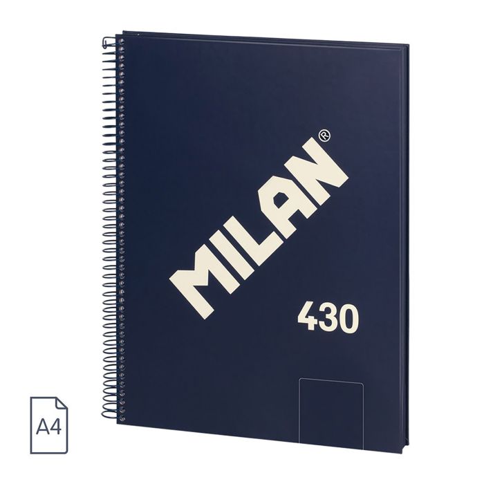 Bloc milan tapa dura 430 since 1918 A4 95G 80H liso azul