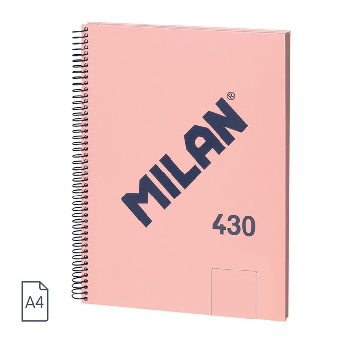 Bloc milan tapa dura 430 since 1918 A4 95G 80H liso rosa