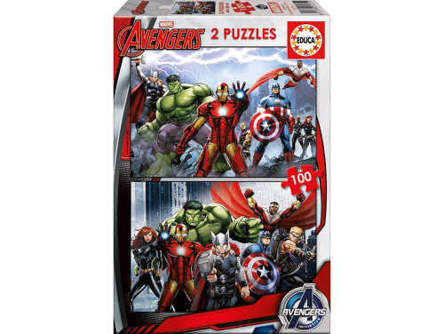 Puzzle 2X100 avengers de 6-8 años educa borras 15771