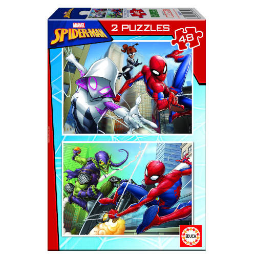 Puzzle 2X48 spider-man de 4-6 años educa borras 18099