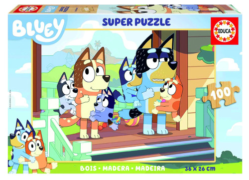 Caja puzzle madera bluey 100 piezas educa borras 19967 educa 19967