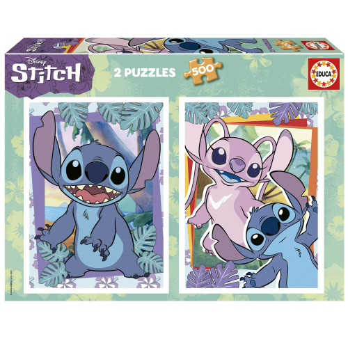 Caja puzzle 2X500 stitch educa borras 19732