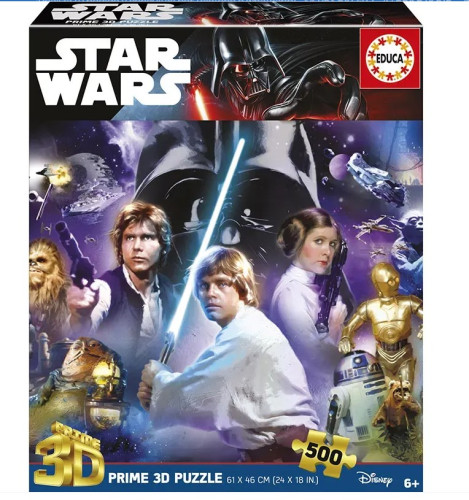 Puzzle 3D 500 star wars classic "3D lenticular puzzle" educa borras 20052