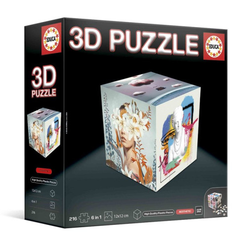 Puzzle cubo 3D animales educa borras 20125