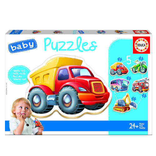 Baby puzzle vehiculos +24M educa borras 14866