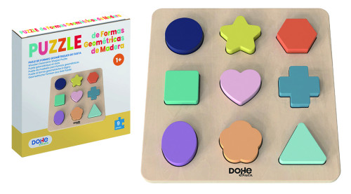 Puzzle de formas encajables de madera - a partir de 1 años dohe 64010