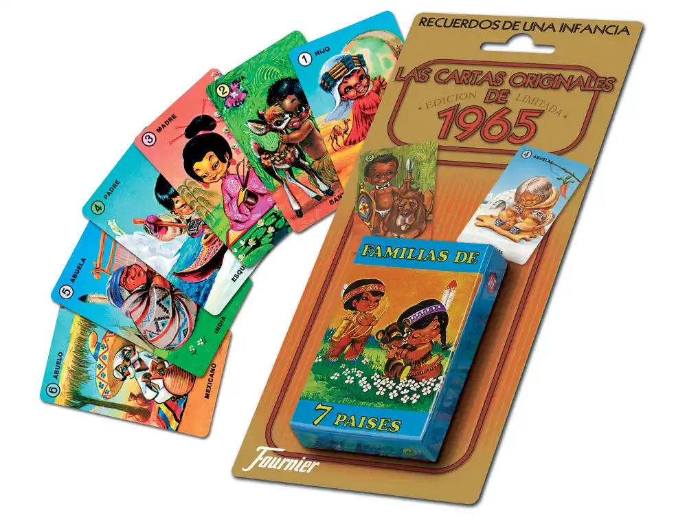 Baraja de cartas fournier infantil familias de 7 paises