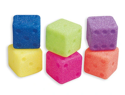 Dados amaya en goma eva con cascabel 15X15 cm