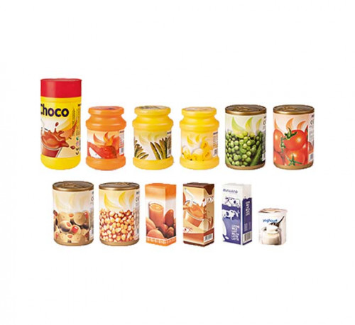 Juego alimentos envasados 12 piezas miniland 30596