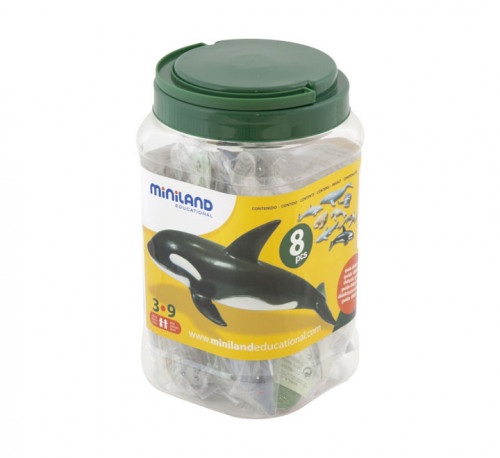 Juego animales marinos 8 figuras miniland 27460