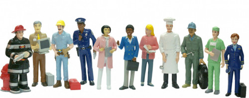 Juego figuras oficios y profesiones caja de 11 unidades miniland 27388