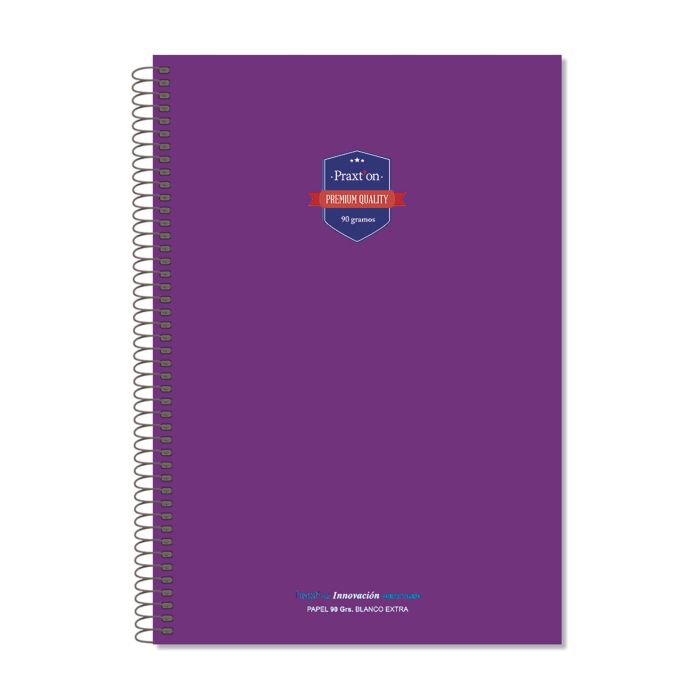 Bloc praxton polipropileno folio 90G 80H 4X4 morado