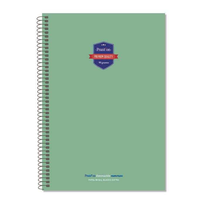 Bloc praxton polipropileno folio 90G 80H 4X4 verde