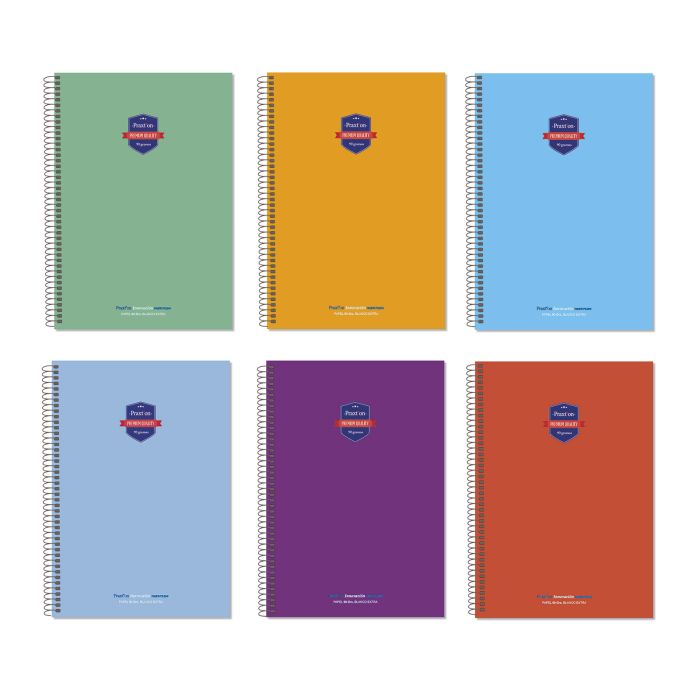 Bloc praxton polipropileno rayado 46 folio 90G 80H 3MM surtido