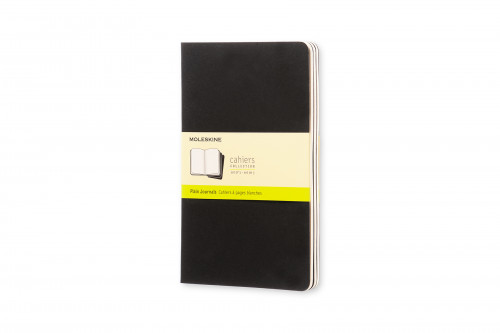 Set de 3 libretas cahier negras l (13X21CM) lisas moleskine QP318