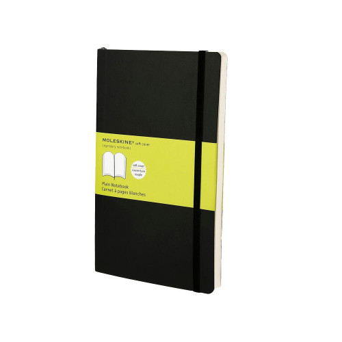 Libreta clasica tapa blanda negra l (13X21CM) lisa moleskine QP618