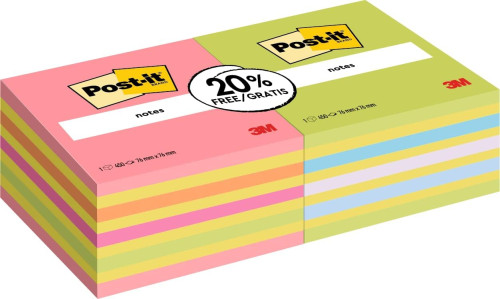 450 hojas notas adhesivas 76X76MM colores surtidos 2028-OCPPX2 post-it 7100321423