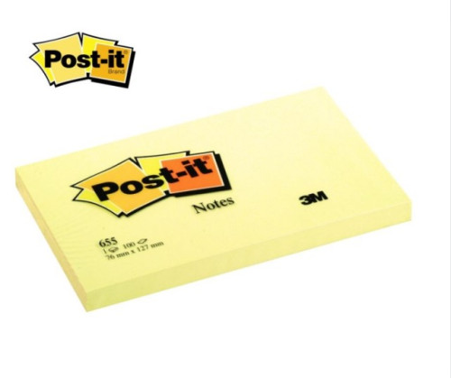 Bloc 100 hojas notas adhesivas 76X127MM canary yellow 6830-cy-W10 post-it 7100317839