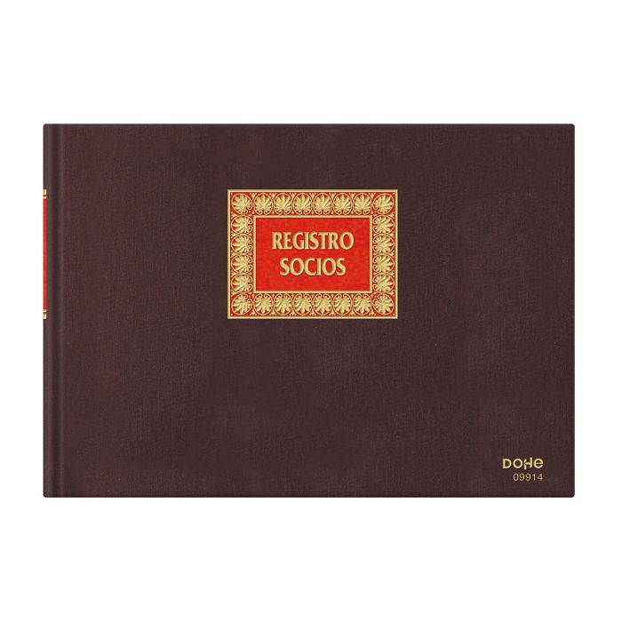 Libro contabilidad dohe registro de socios 09914 folio apaisado 100H