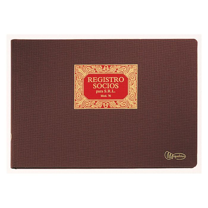 Libro contabilidad miquelrius mod. 13 registro socios 5013 folio apaisado 100H