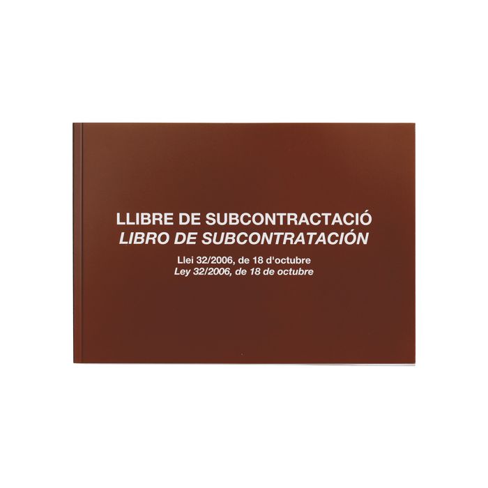 Libro contabilidad miquelrius mod. 89 subcontrataciones 5089 A4 apaisado 20H