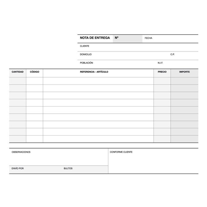 Talonario entrega 1/4 apaisado triplicado a-47