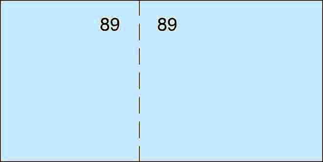 Talonario caja 1/3 del cuarto t-59 numerado azul