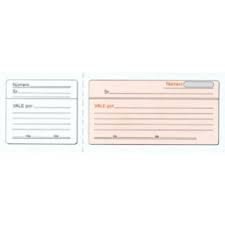 Talonario vales 1/2 cuarto t-18