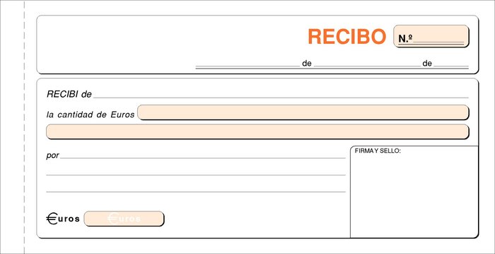 Talonario recibos 1/3 folio t-60 duplicado autocopiante