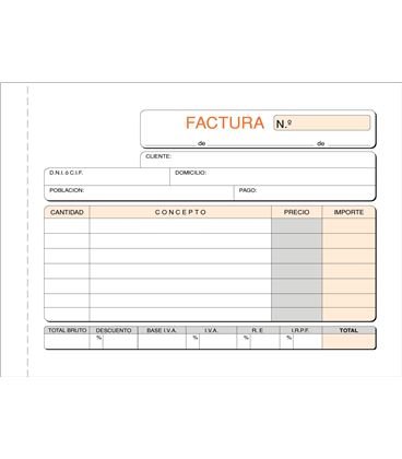 Talonario factura 8º t-67 apaisado duplicado autocopiante