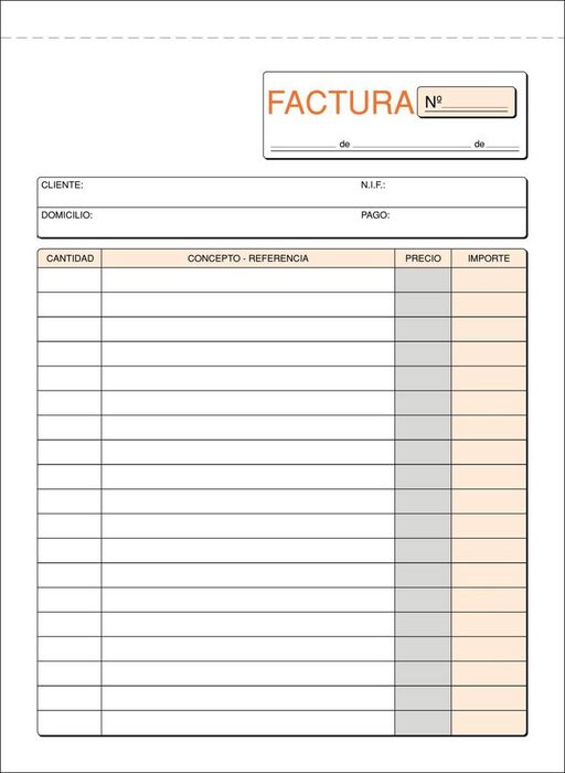 Talonario factura 4º t-6/s natural