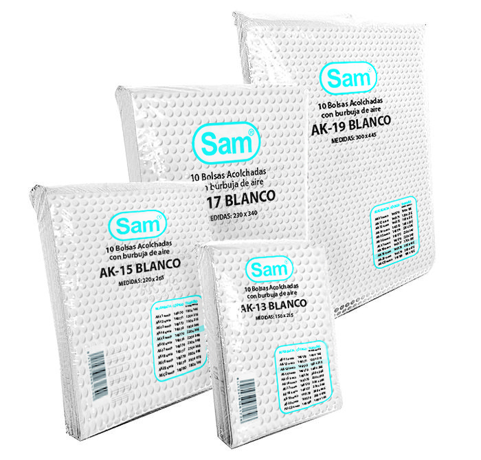Sobre acolchado blanco ak-17 230X340