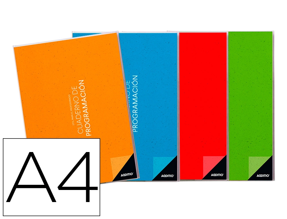 Cuaderno de programacion additio A4 plan mensual y programacion semanal del curso sin fechas