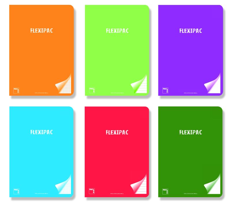 Libreta flexipac A5+ 48H cuadro pauta 2, 5 90GR surtido