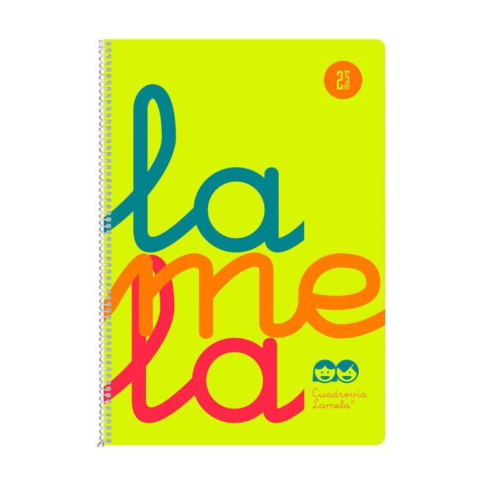 Bloc lamela polipropileno espiral folio 90G 80H 2,5MM surtido