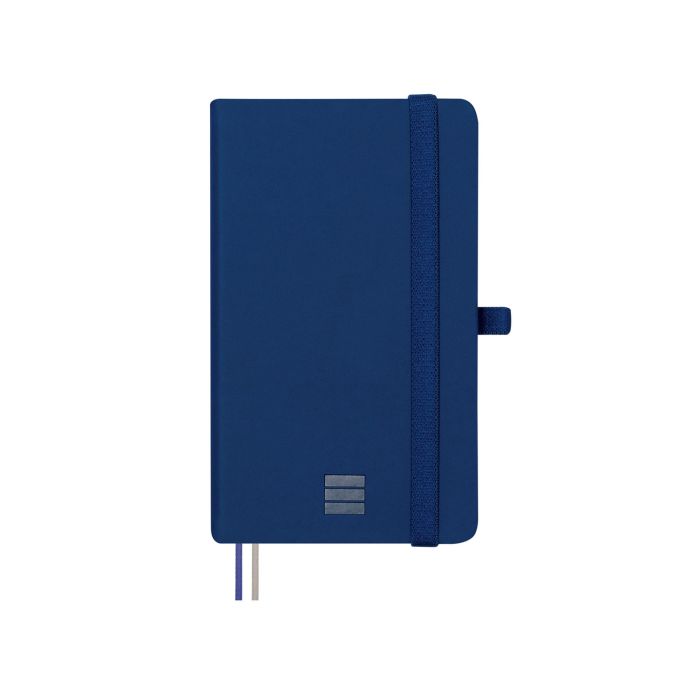 Cuaderno finocam poliuretano nexo con goma 15X9CM 80G 72H liso azul mar