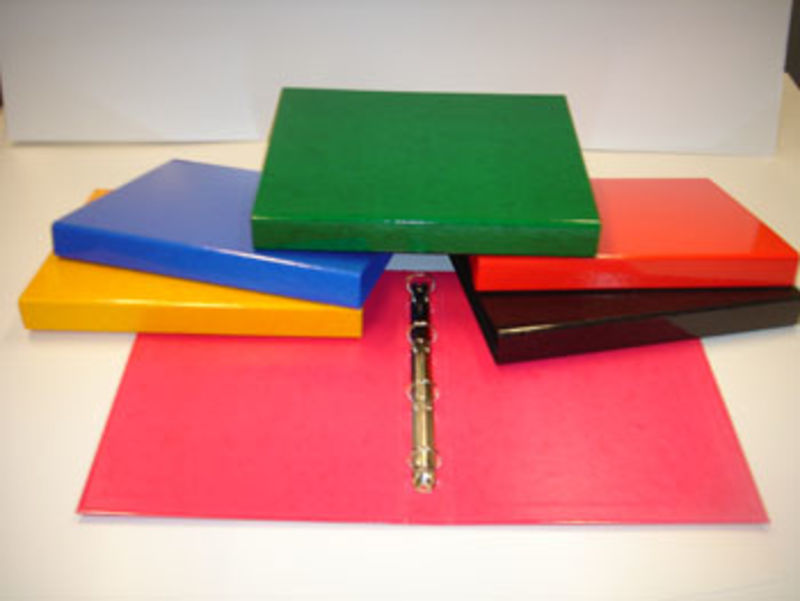 Carpeta 4 anillas folio 25MM carton forrado plastificado azul