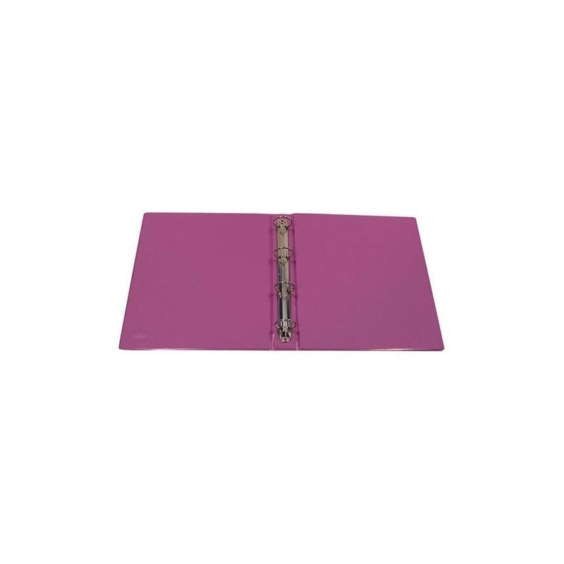 Carpeta 4 anillas folio 25MM carton forrado plastificado fucsia